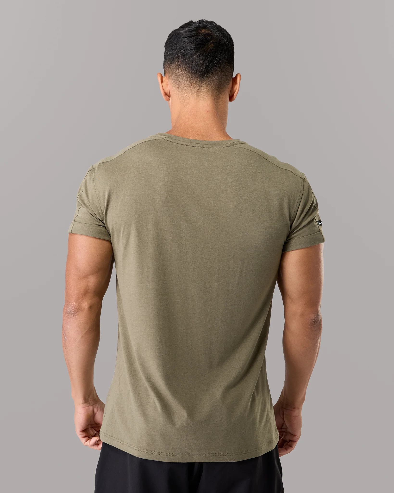 Muscle Fit Rolled Tee